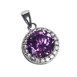 2.00 ctw Amethyst Silver Pendant